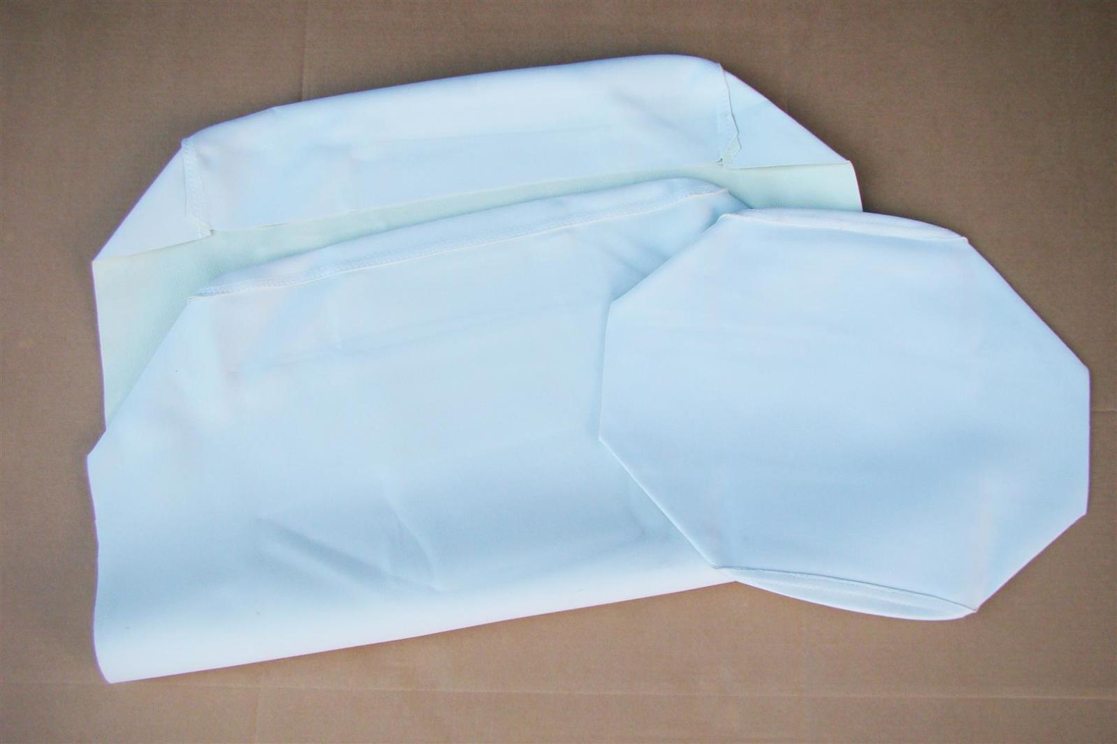 EZGO Golf Cart (2) headrest cover (1) seat cover ivory 54.5x19.5x107.5cm