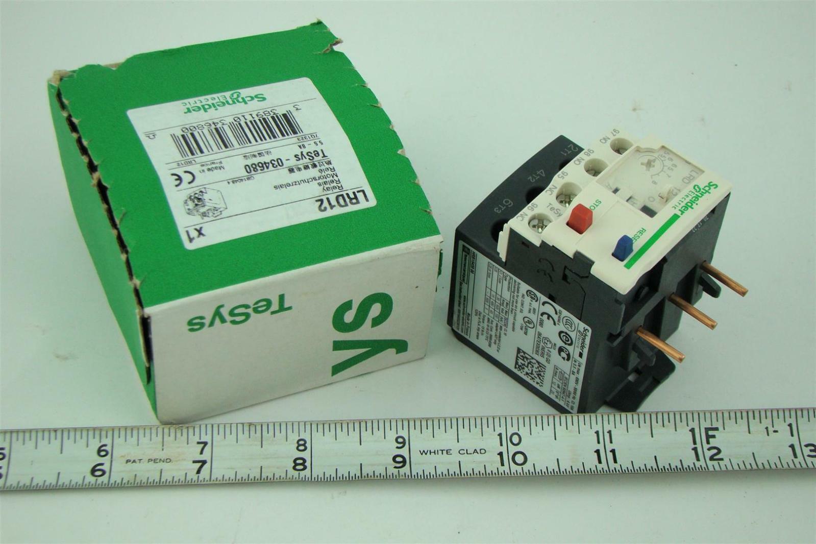 Schneider Electric Overload Relay 690V, 50/60Hz, Cl 10A, 5.58A, Lrd12 eBay