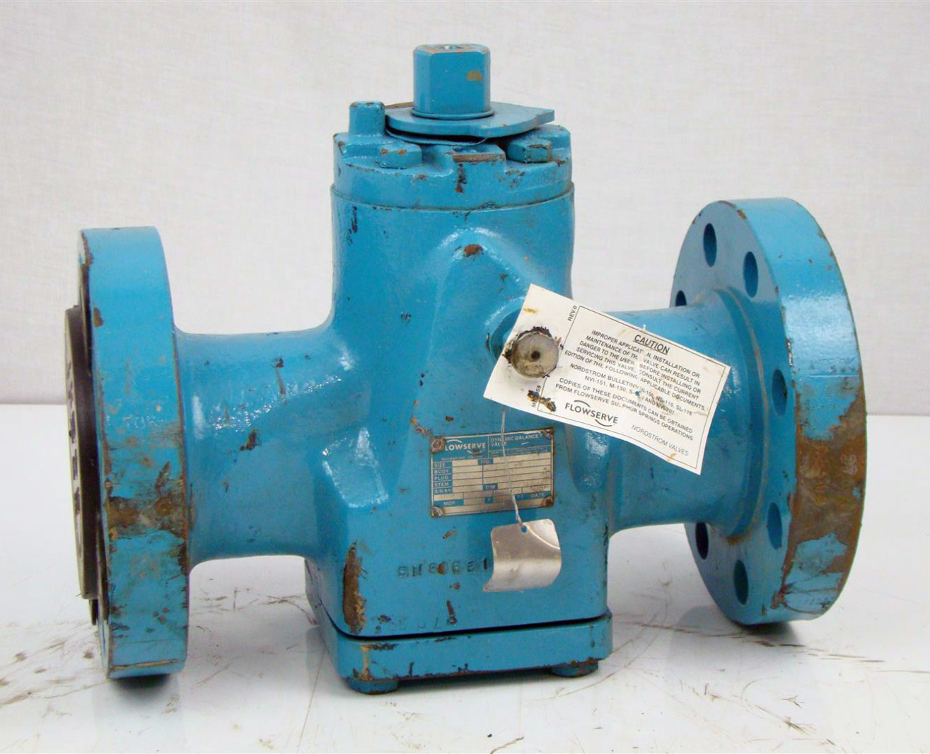 Nordstrom Steel Plug Valve Flowserve, 3", Class 600 Dynamic Balance