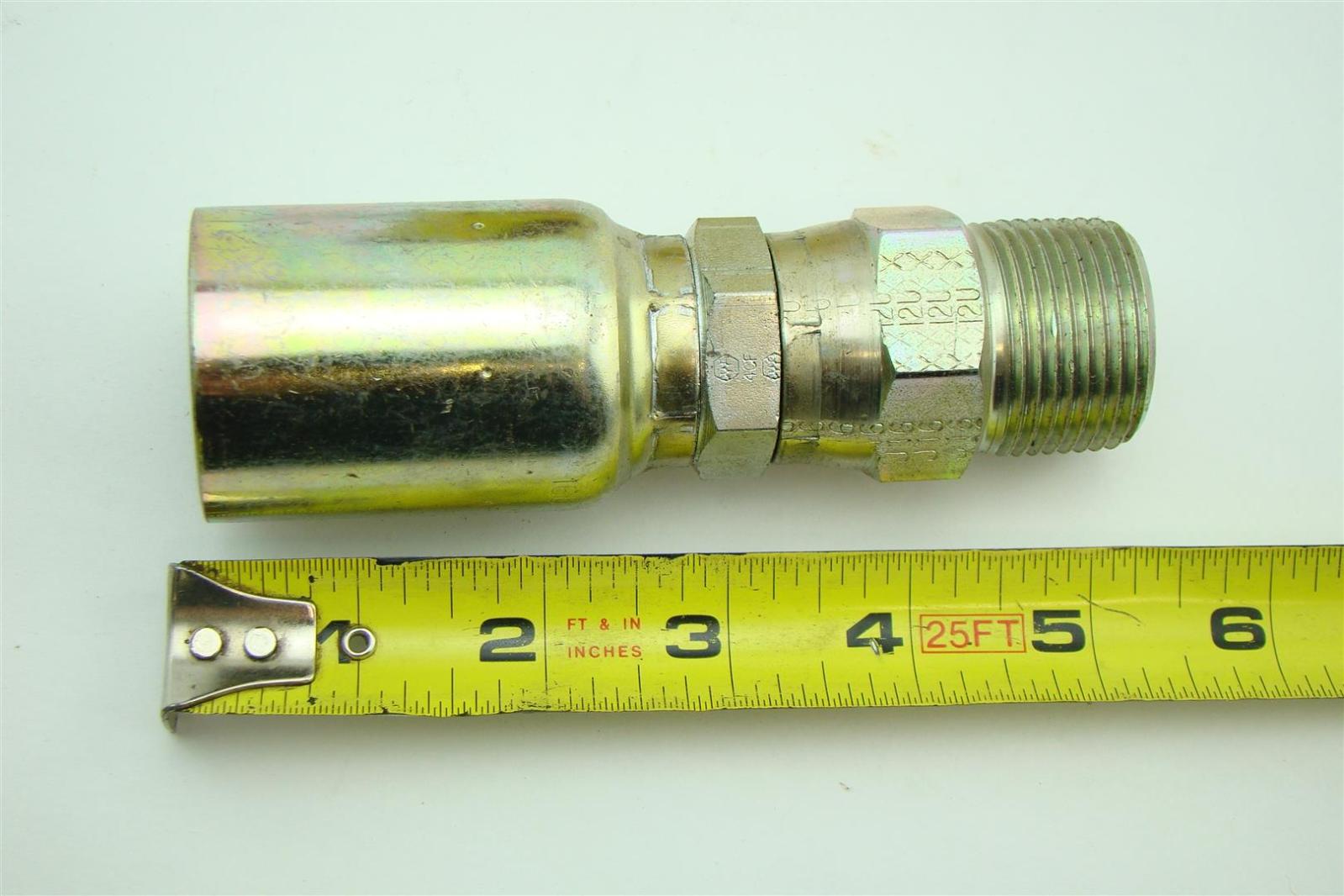 (3) Lawson 1x1 Hydraulic Crimp Fitting Male Pipe Swivel 88273 Joseph