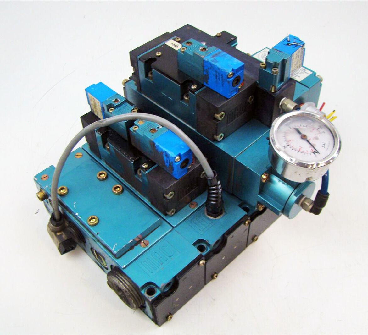 MAC Pneumatic Solenoid 3 Valve Block Bank MMP2A231B9 eBay
