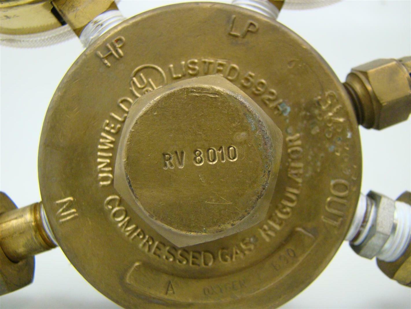 Uniweld Oxygen Regulator Gauge RV8010