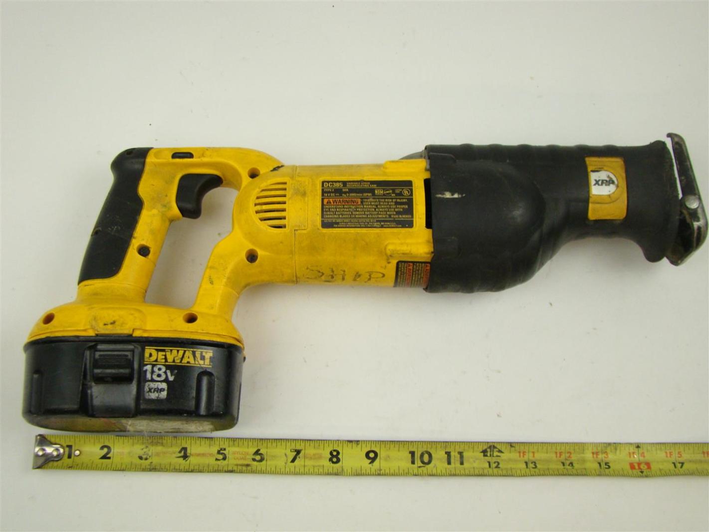 DeWalt 18V DW304P Reciprocating Saw DC385 Sawzall Joseph Fazzio, Incorporated