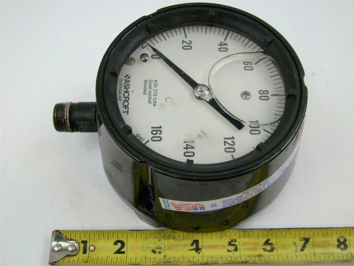 Ashcroft, 160 PSI Pressure Gauge , Socket AISI 316, Welded eBay