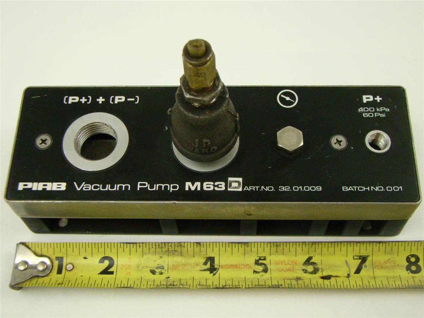 Piab Pneumatic Venturi Vacuum Pump , M63 eBay