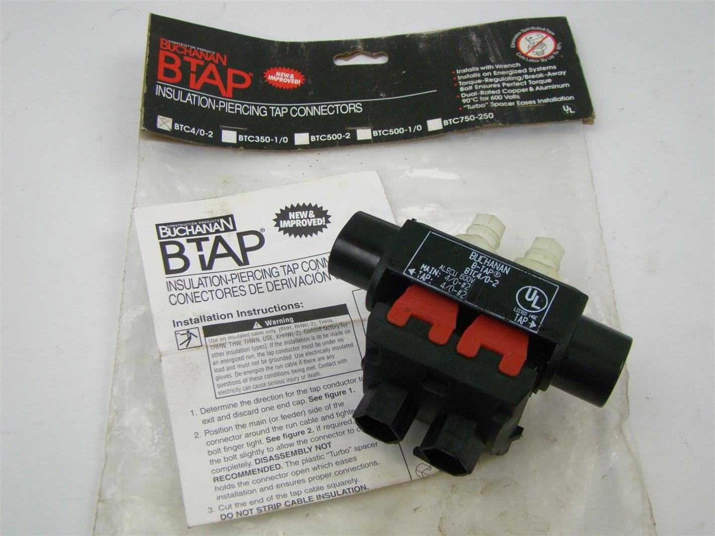 Buchanan Btap InsulationPiercing Tap Connectors , BTC4/02 Joseph