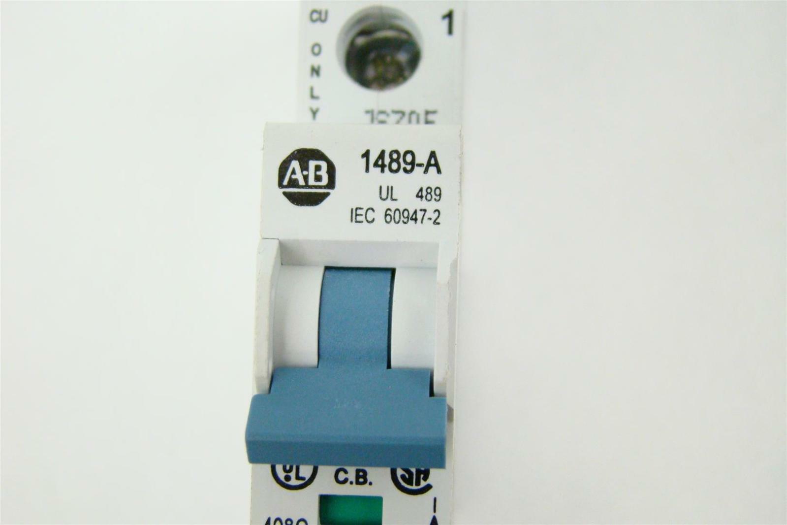 AllenBradley Circuit Breaker 1 Pole, 4A DIN Rail Mount , 1489A1C050
