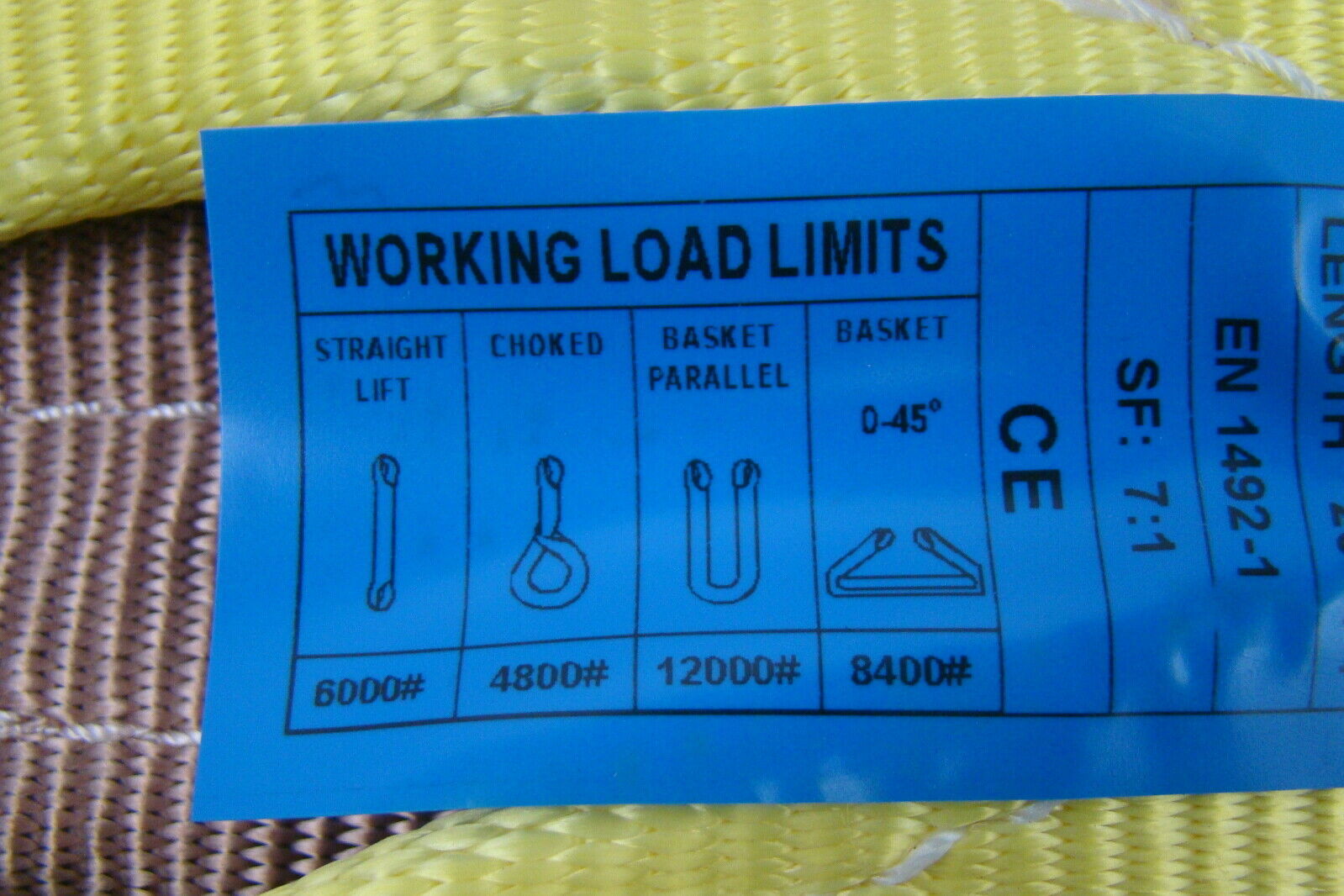 6" x 20' Brown Heavy Duty Nylon Sling Tow Recovery Strap 12,000 lbs