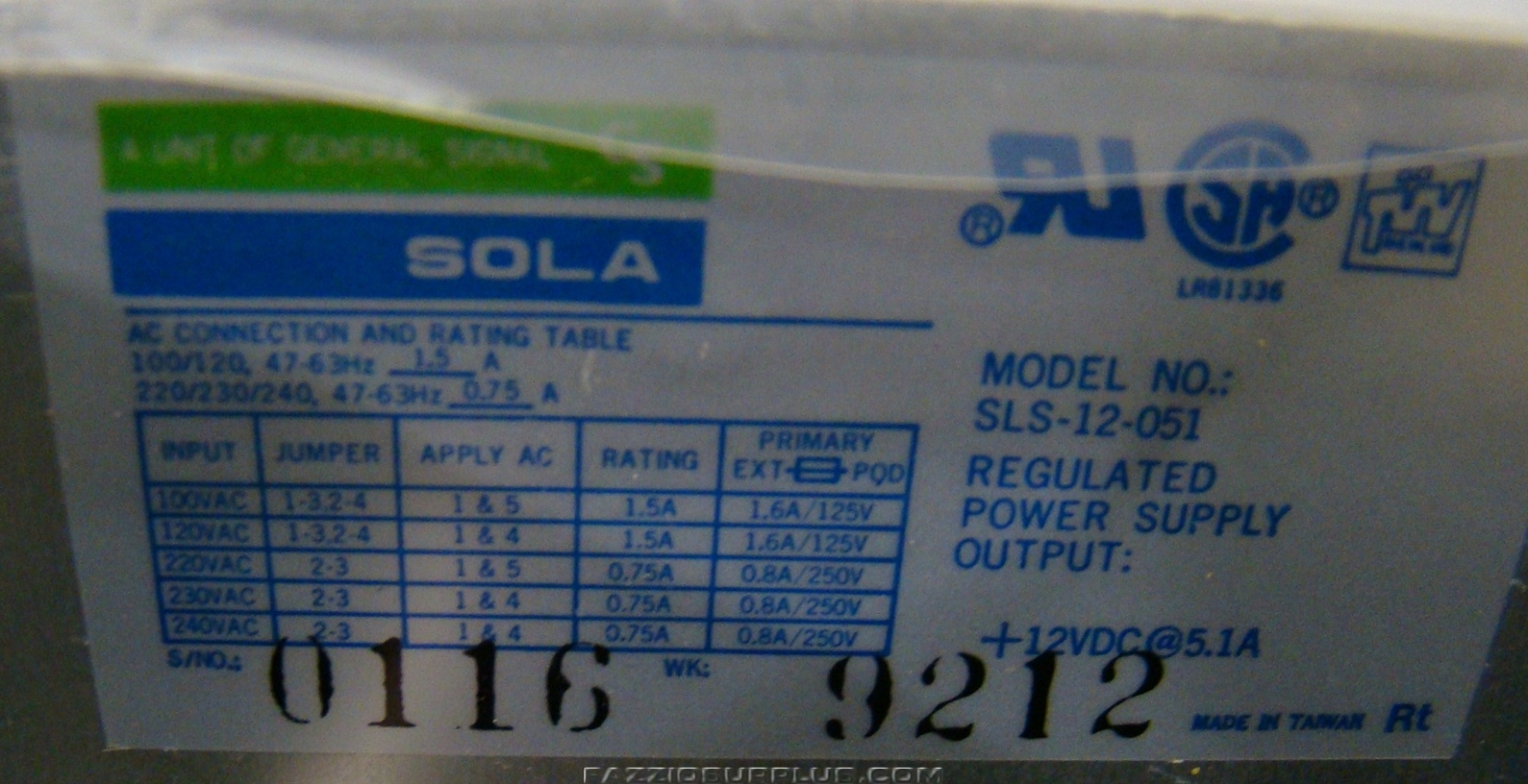 Sola, ILS DC Power Supply, SLS-12-051