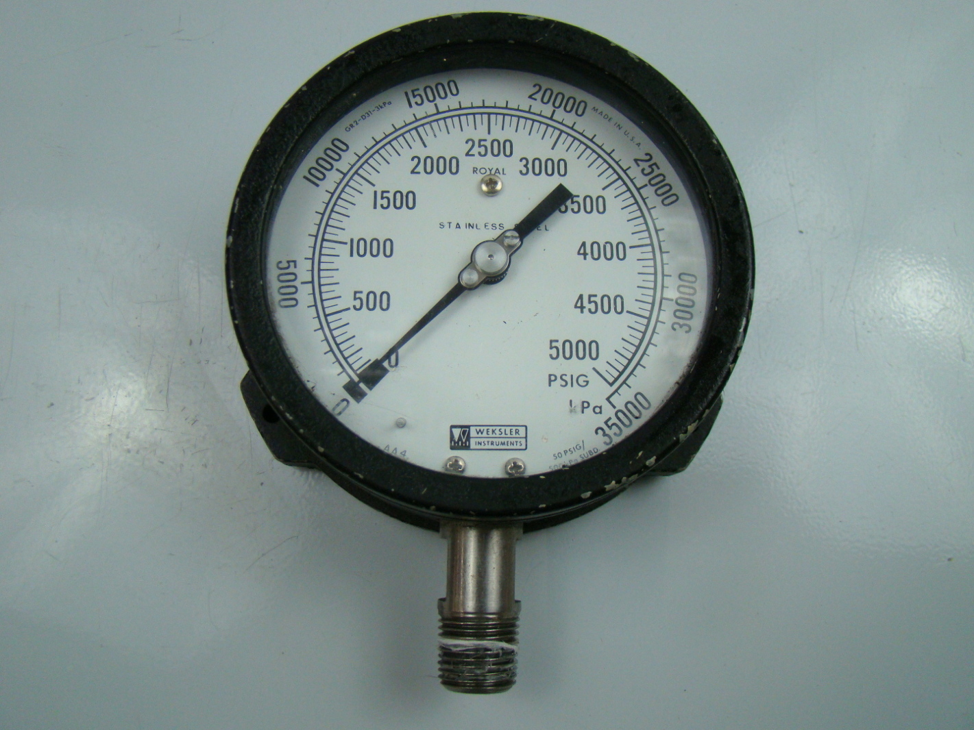 Weksler 0 5000 Psi Pressure Gauge Stainless Steel 1 2 NPT EBay weksler-0-5000-psi-pressure-gauge-stainless-steel-1-2-npt-ebay
