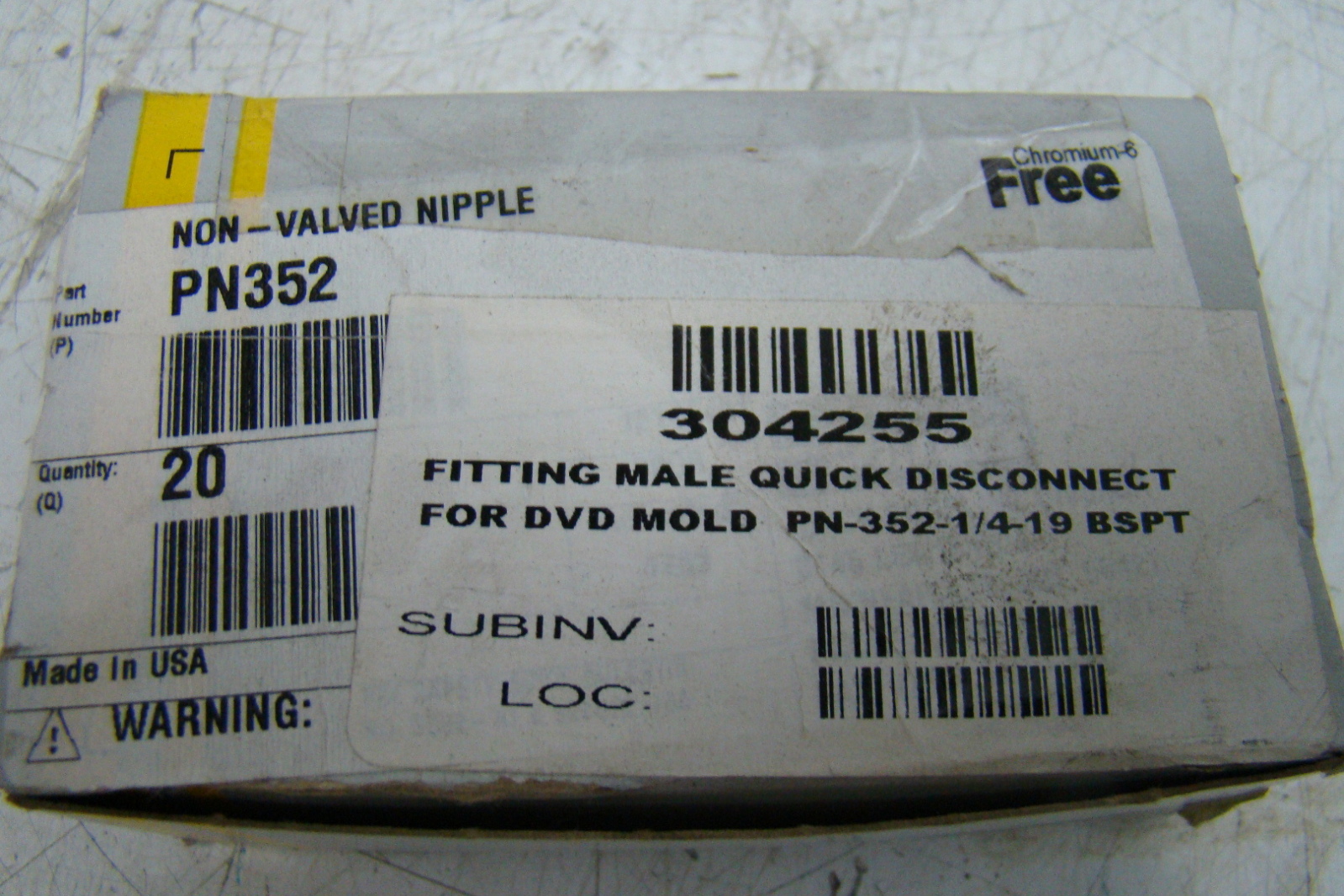 ( Qty 20 ) Parker Fitting Male Quick Disconnect PN3521/419 eBay