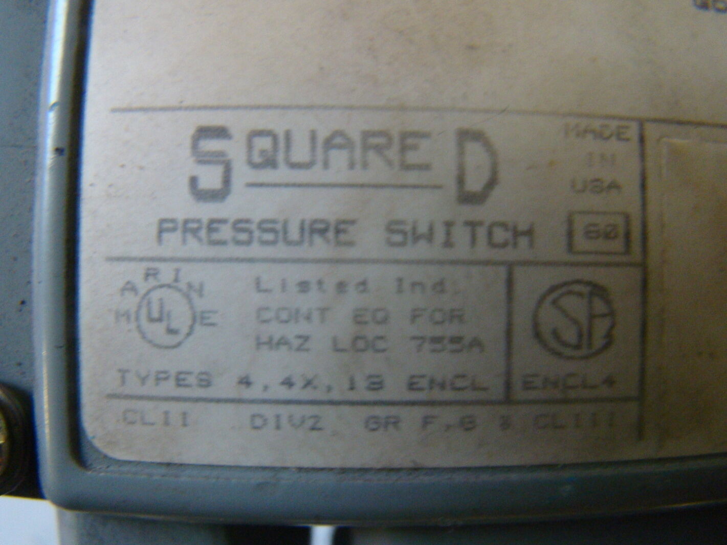 Square D, Pressure Switch, GAW-4