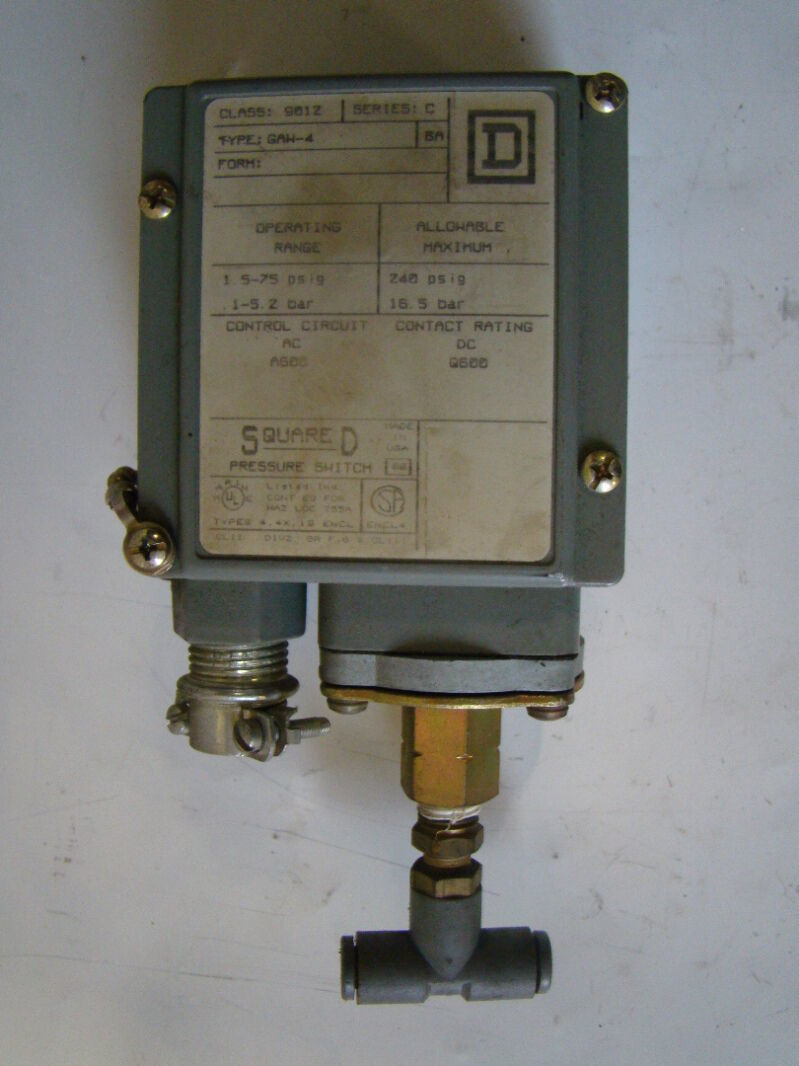 Square D, Pressure Switch, GAW-4