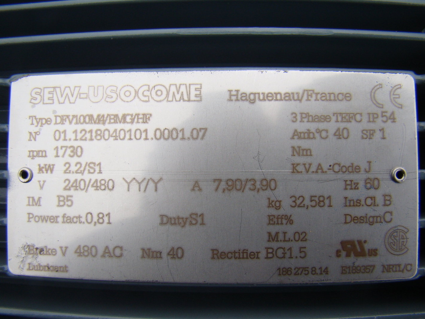 Sew 480v Rf137 R77 Dv100h4
