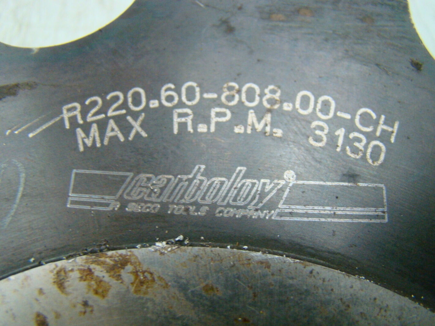 Carboloy 3130 Max RPM Milling Cutter R220.60-808.00-CH