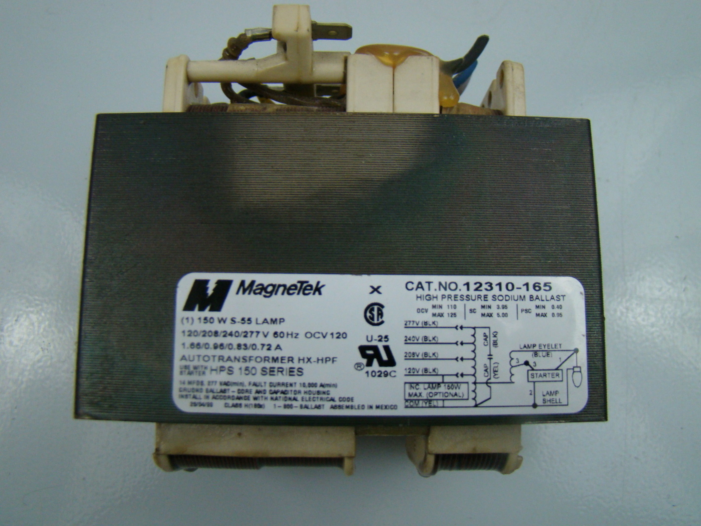 High Pressure Sodium Ballast 150W 240/277V 12310165 eBay