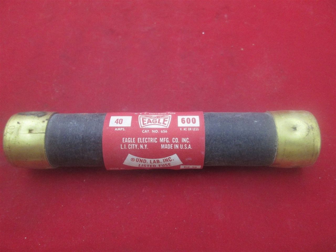 Eagle Cartridge Fuse 656 40 amps new Process Industrial Surplus