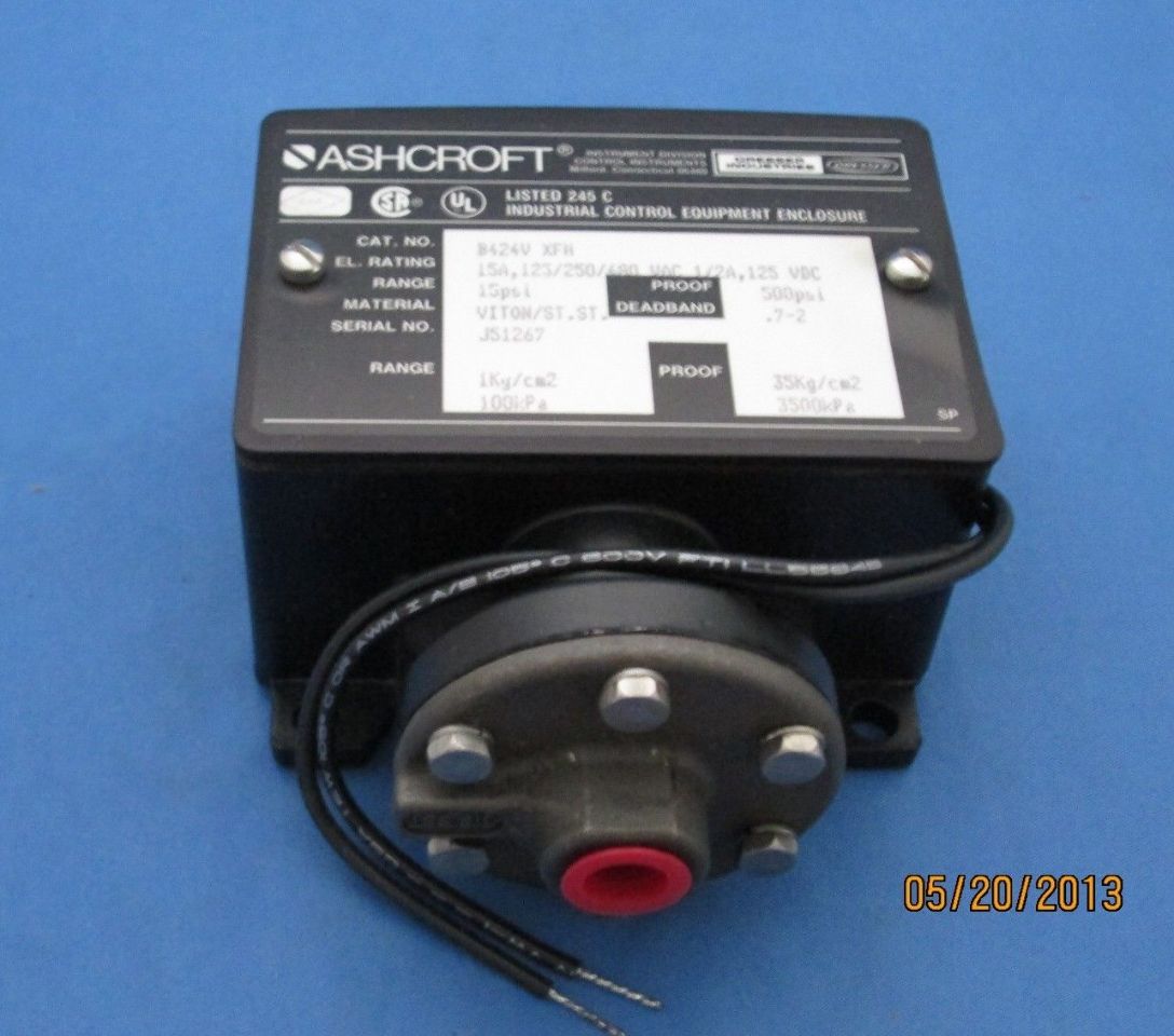 Ashcroft B424V XFM Pressure Switch Process Industrial Surplus