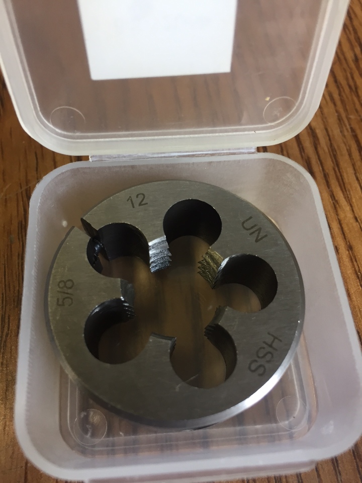 thumbnail image 2 of 5/8-11 X 1-1/2 OD UNC Round Adjustable Die - High Speed Steel - Thread Cutting Tool 2 of 4