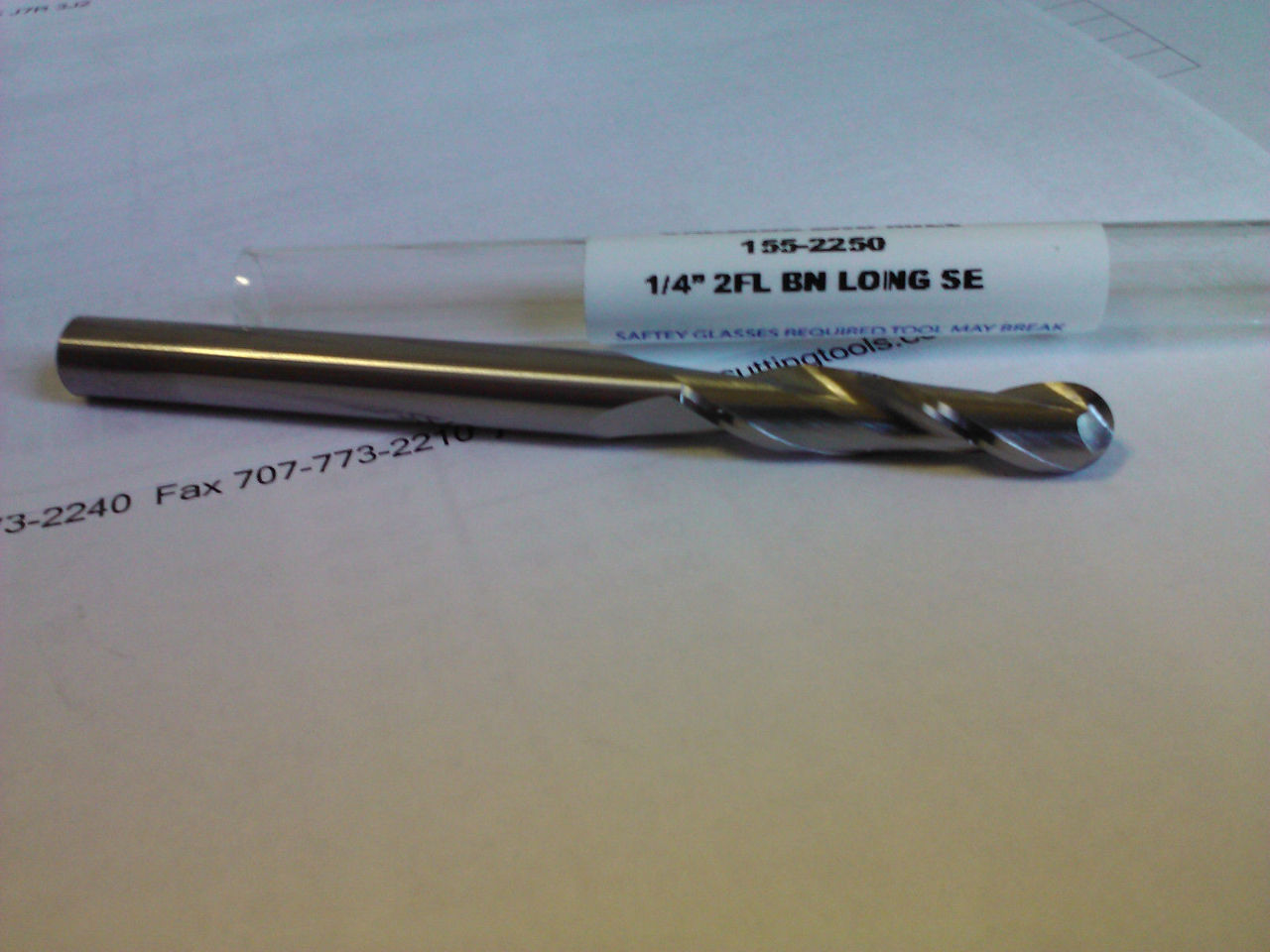 thumbnail image 2 of Happy19star 1/2" Solid Carbide End Mill – 3 Flute, Square End, 2" LOC, 4" OAL – 45° Helix 2 of 6