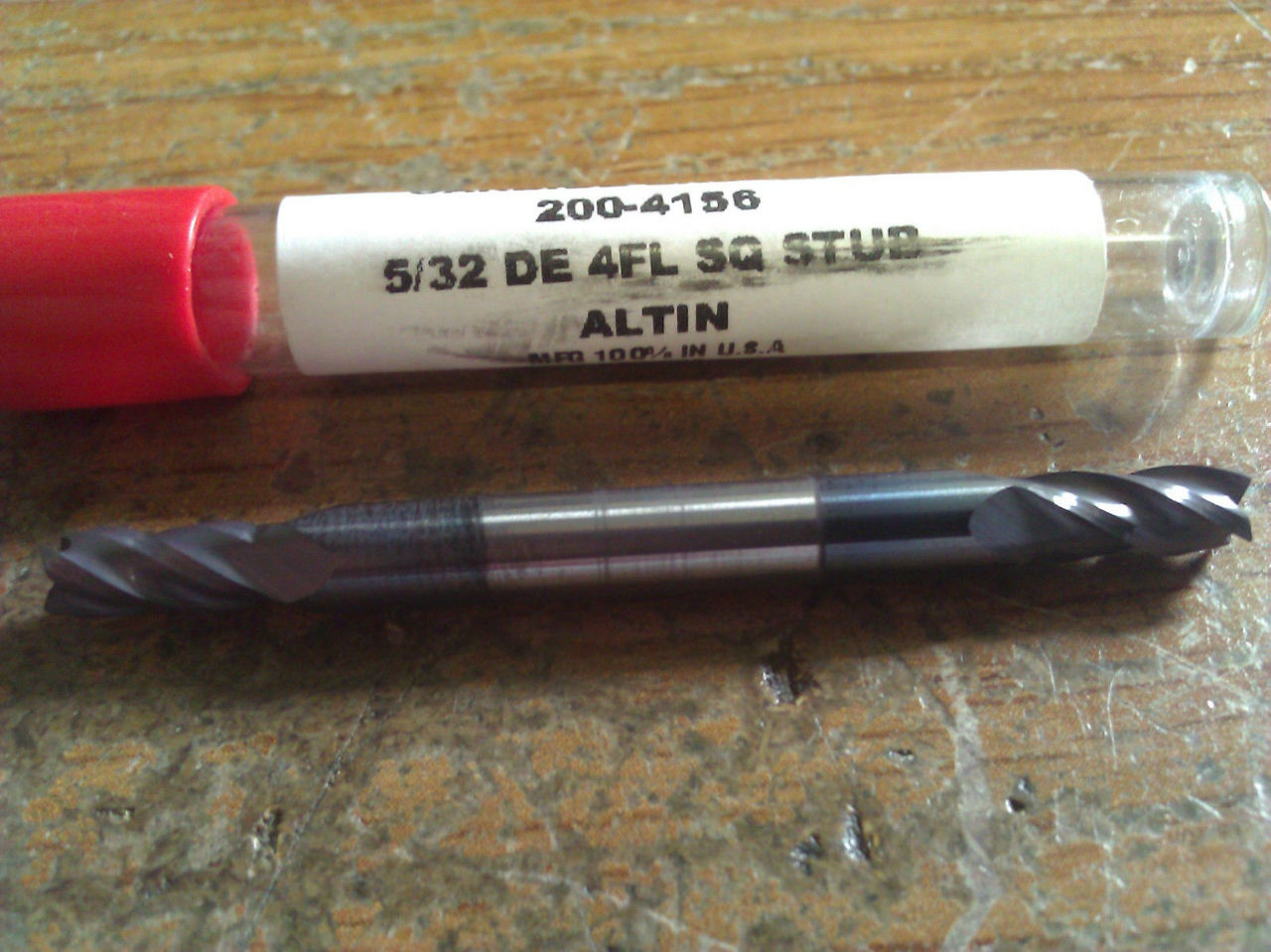 HTC 1/4" 4FL Double End Stub Carbide End Mill AlTiN Coated 200-4250
