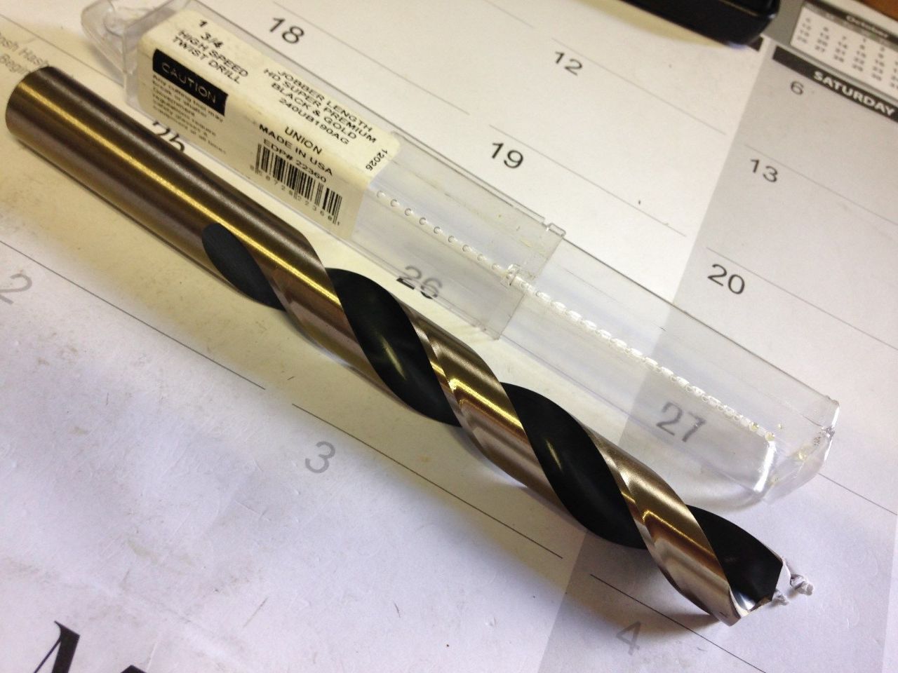 .7500" 3/4" PREMIUM STEEL JOBBER LENGTH DRILL North Bay Cutting Tools