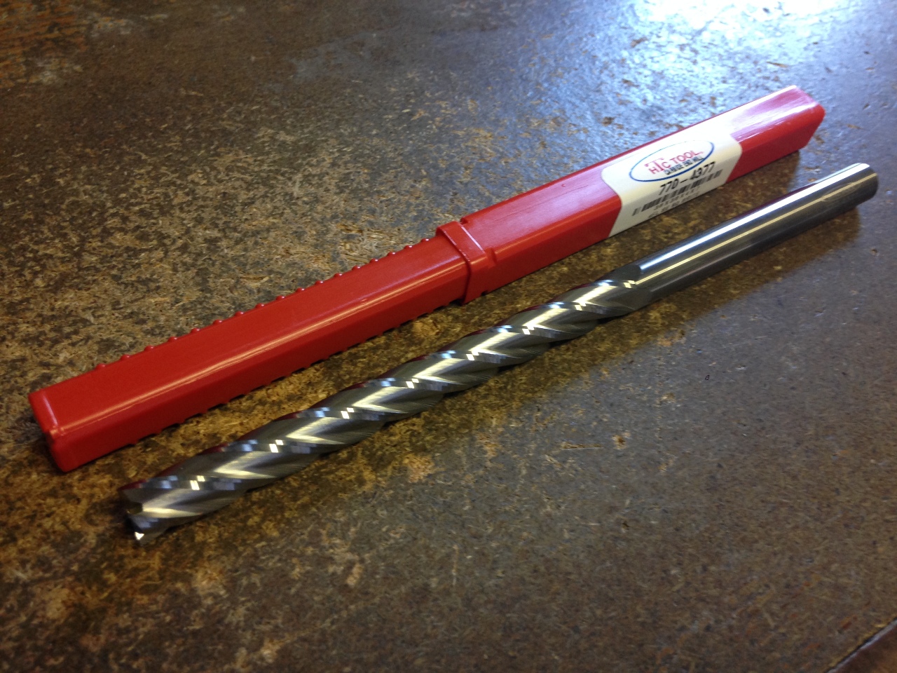 5/16" 4-Flute Extra Long Carbide End Mill – 1-5/8" Cut Length, 4" OAL, HTC 170-4312, Made In USA