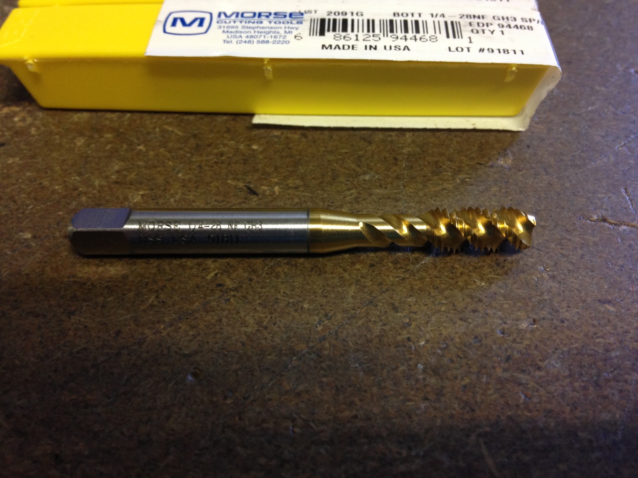 thumbnail image 2 of Spiral Flute Bottom Taps North Bay Cutting Tools 2 of 14