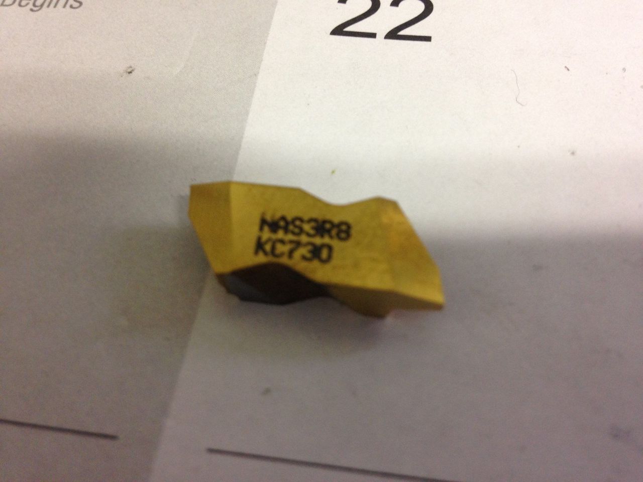 NAS 3R 8 KC730 TOP NOTCH STUB ACME THREADING INSERT North Bay Cutting