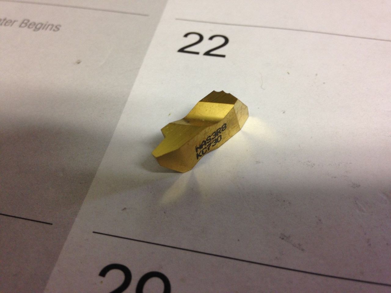 NAS 3R 8 KC730 TOP NOTCH STUB ACME THREADING INSERT North Bay Cutting