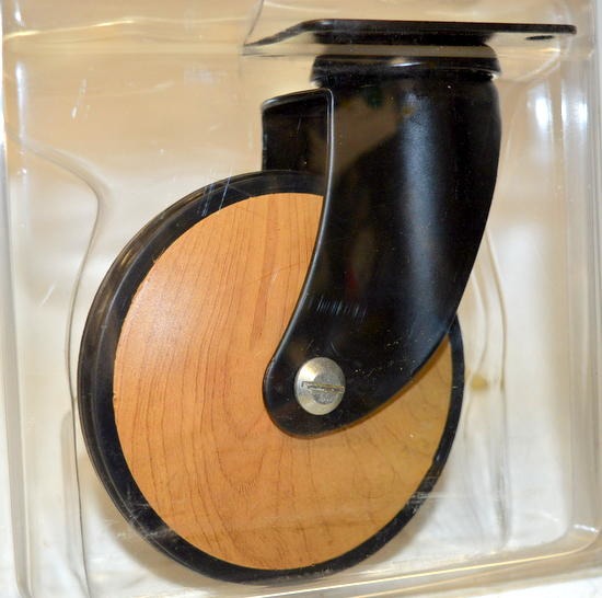 Select Designer Casters 4 casters Swivel w/plate mount wood grain