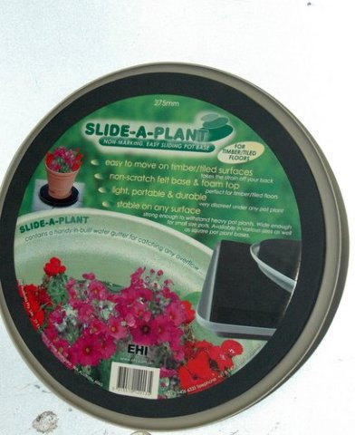 Slide-a-plant - New -9 1/2" felt bottom for wooden or tiled floors.