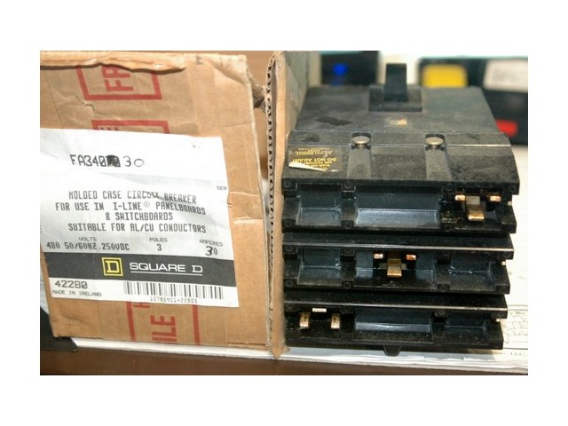 Square D FA34030 Molded Circuit Breaker for use in I-Line - 3 Pole - Used