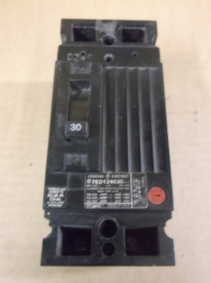 General Electric TED124030 30 AMP 2 pole Circuit Breaker Daves Industrial Surplus LLC