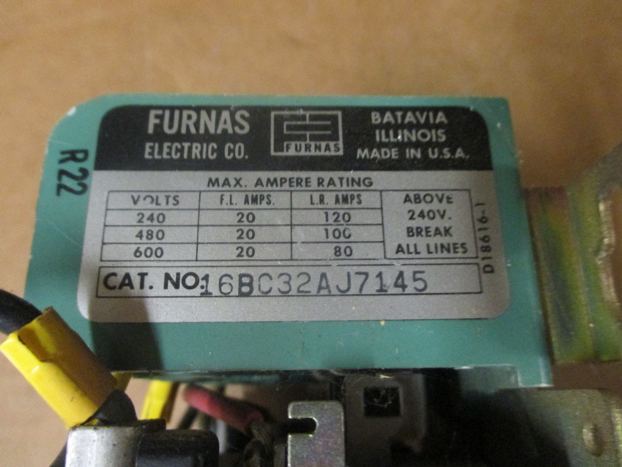 FURNAS ELECTRIC CO 16BC32AJ7145 Starter