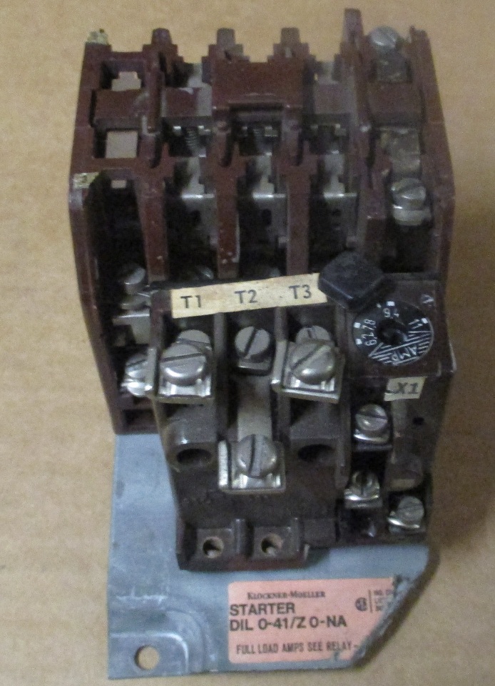 KLOCKNER MOELLER DIL0-41-NA DIL041NA Starter ZO-11 | Daves ... klockner moeller pump wiring diagram 