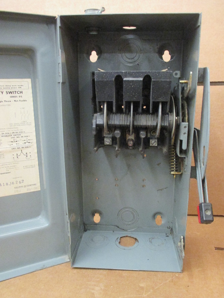 Square D HU362 Safety Switch 60 Amp Series D2 600VAC Daves Industrial