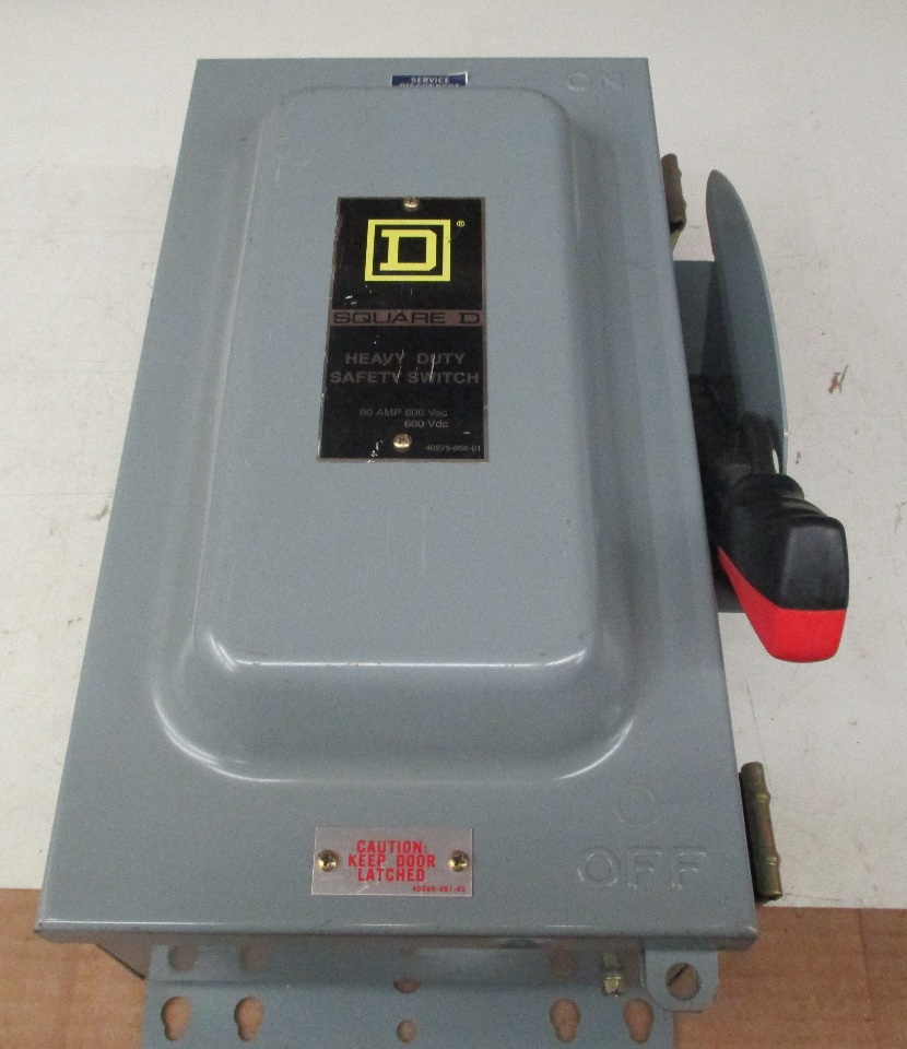Square D HU362AWK Heavy Duty safety switch Series F3 60amp 600V non