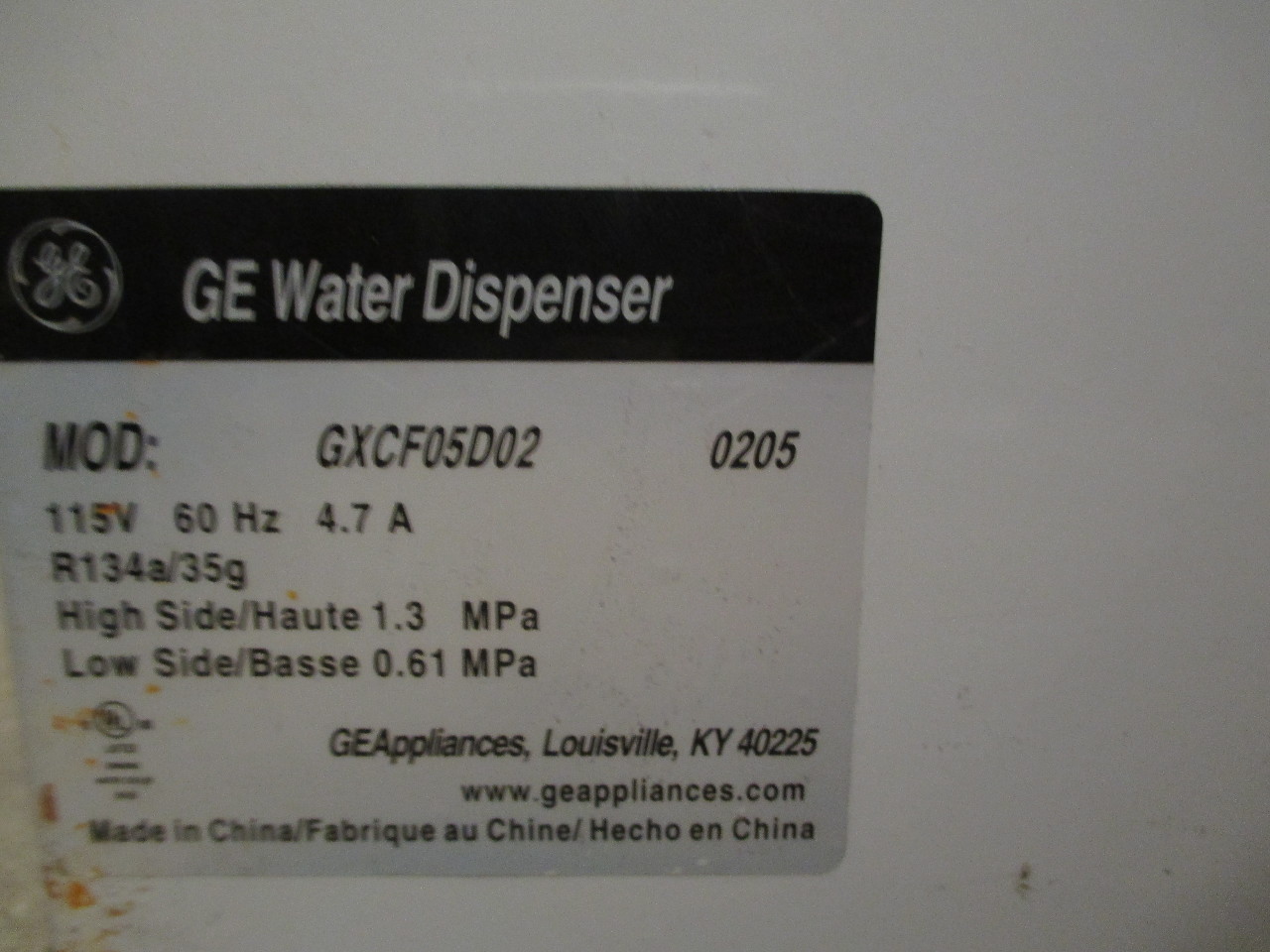 GE GXCF05D02 Water Dispenser Daves Industrial Surplus LLC