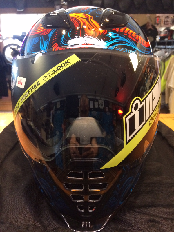 Icon Good Fortune Blue Airflite Full Face Motorcycle Riding Street