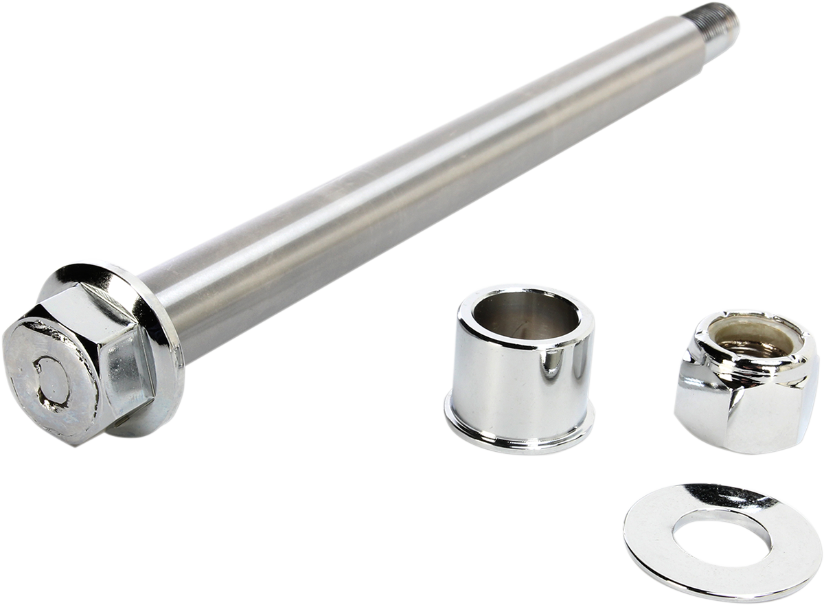 Drag Specialties Chrome Front Motorcycle Axle Kit 0006 Harley Softail