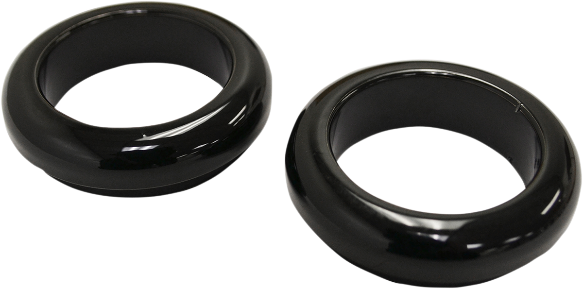 La Choppers Pair Black 39mm Fork Dust Cover Caps 8419 Harley Dyna