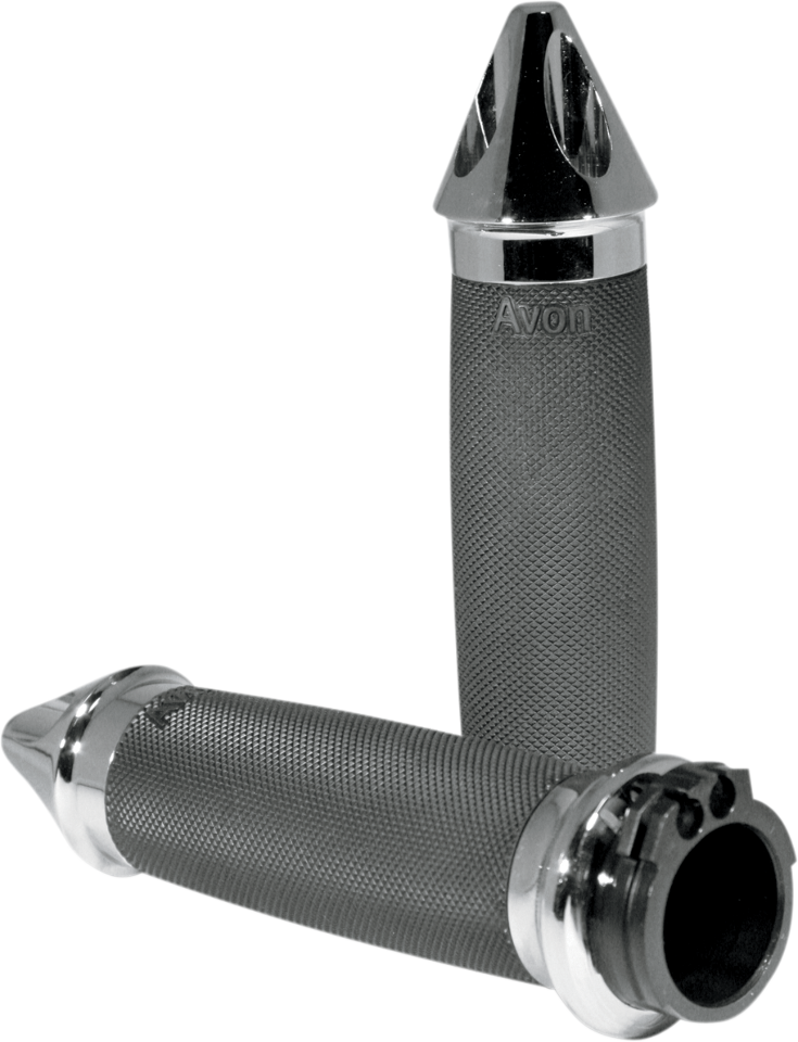Avon Chrome Spike Handlebar Hand Grips 8019 Harley Dyna Touring