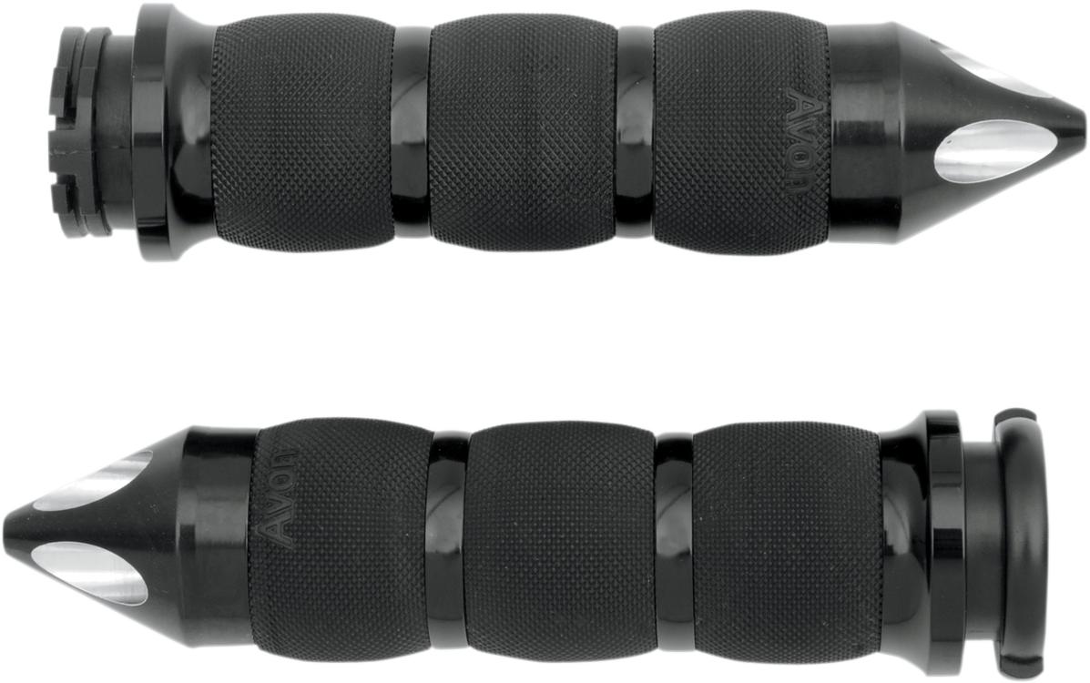 Avon Black Air Spike Handlebar Hand Grips 8019 Harley Dyna Touring