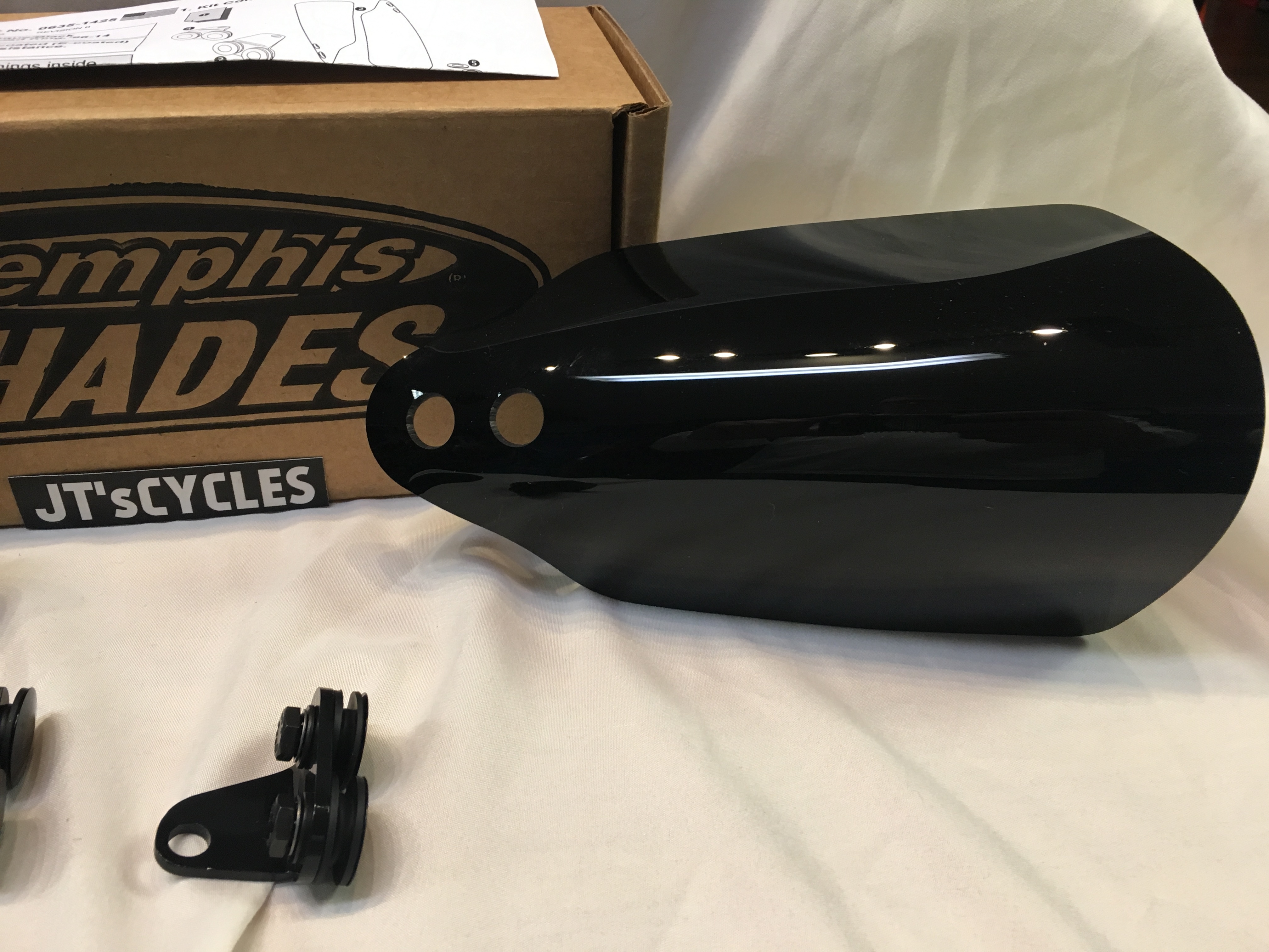 Memphis Shades Black Opaque Hand Guards MEB7218 | Wind Protection For Motorcycle Handlebars