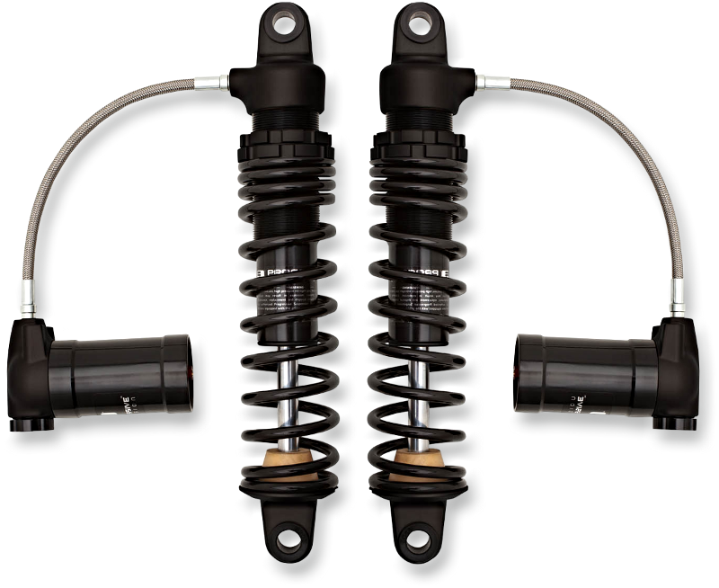 Progressive 970 Black 12" Rear Shocks For 9317 Harley Touring FLHX