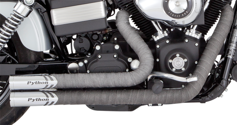 Python throwbacks 2-2 exhaust pipes 12-16 Harley Dyna FXDF FXDB FXDC ...