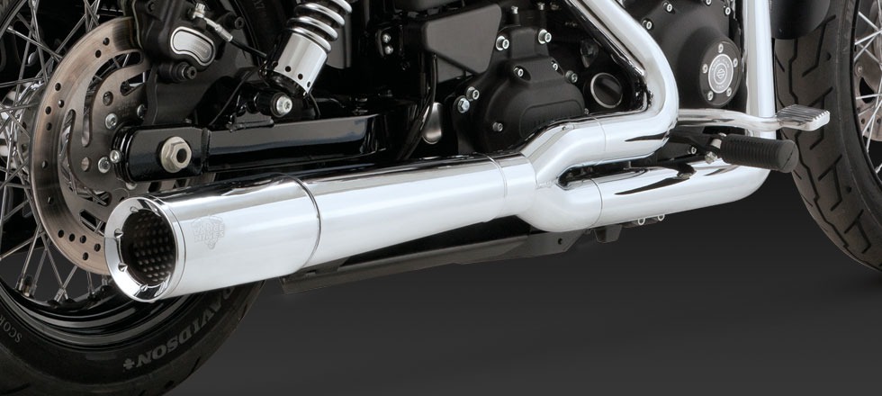 Vance & Hines Chrome Pro Pipe exhaust Harley 12-17 Dyna FXDF FXDB FXDWG