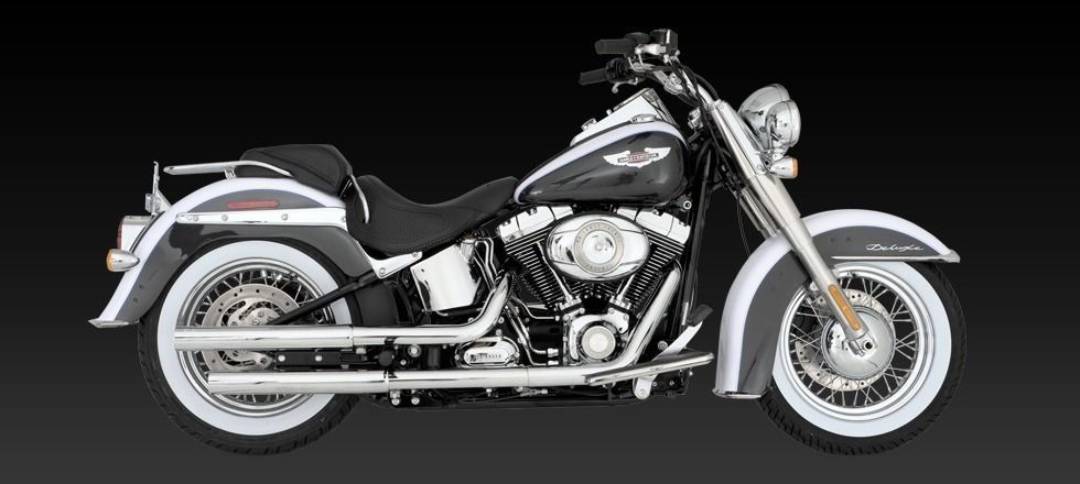 Vance Hines Straightshots Exhaust Mufflers Harley 07 17 Softail FLSTN 