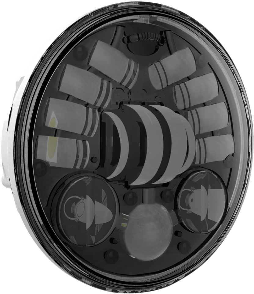 JW Speaker Black 5 3/4 Clear Lens LED Motorcycle Headlight For Harley